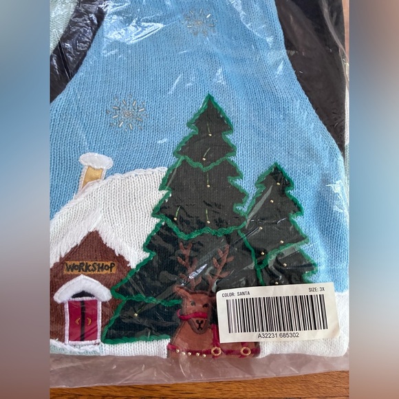 The Quacker Factory QVC Christmas Holiday Sweater - NEW - Size 3X - Picture 4 of 6